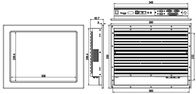Pantalla resistente 2LAN 4COM 4USB del panel táctil de 15 pulgadas del diseño Fanless industrial de la PC