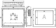 IPPC-1901T2-R 19&quot; placa madre múltiple de la CPU de la serie de la goma I3 I5 I7 U del tablero del estante del ordenador industrial superior de la pantalla táctil