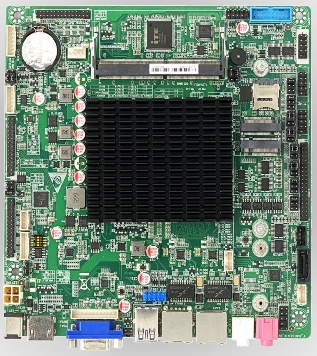 Mini placa madre fina 2LAN 6COM 8USB del ITX de Intel J6412CPU