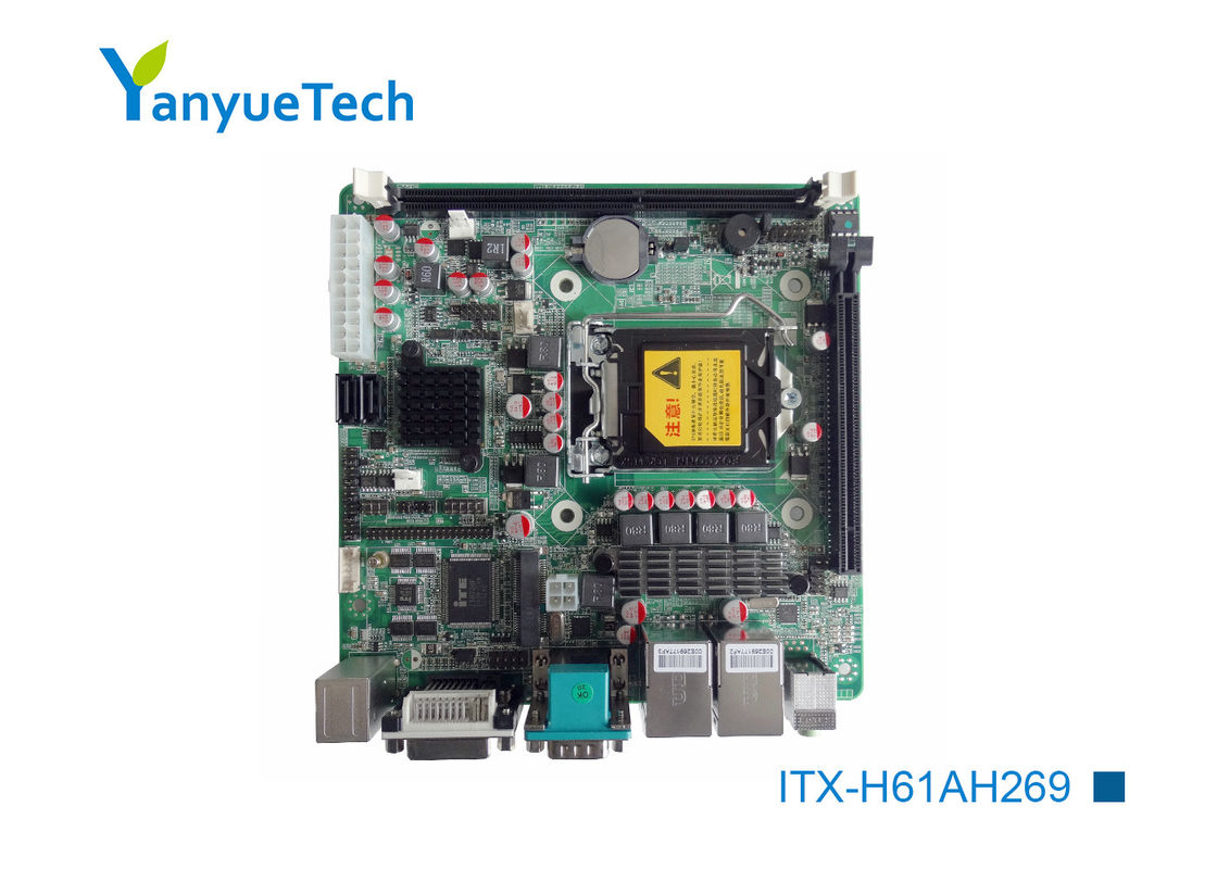ITX-H61AH269 ranura 2×SATA de COM 9 USB PCIEx1 6 del microprocesador 6 del gigabyte H61 Mini Itx Intel PCH