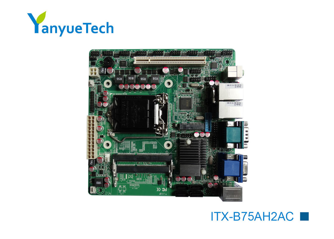 Ranura del PCI de COM 12 USB del microprocesador 10 de Mini Itx Intel PCH B75 del gigabyte de la placa madre de ITX-B75AH2AC